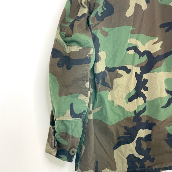 Golden Manufacturing Co Woodland Camo Combat Button Down Coat Size Small Short - Picture 6 of 9